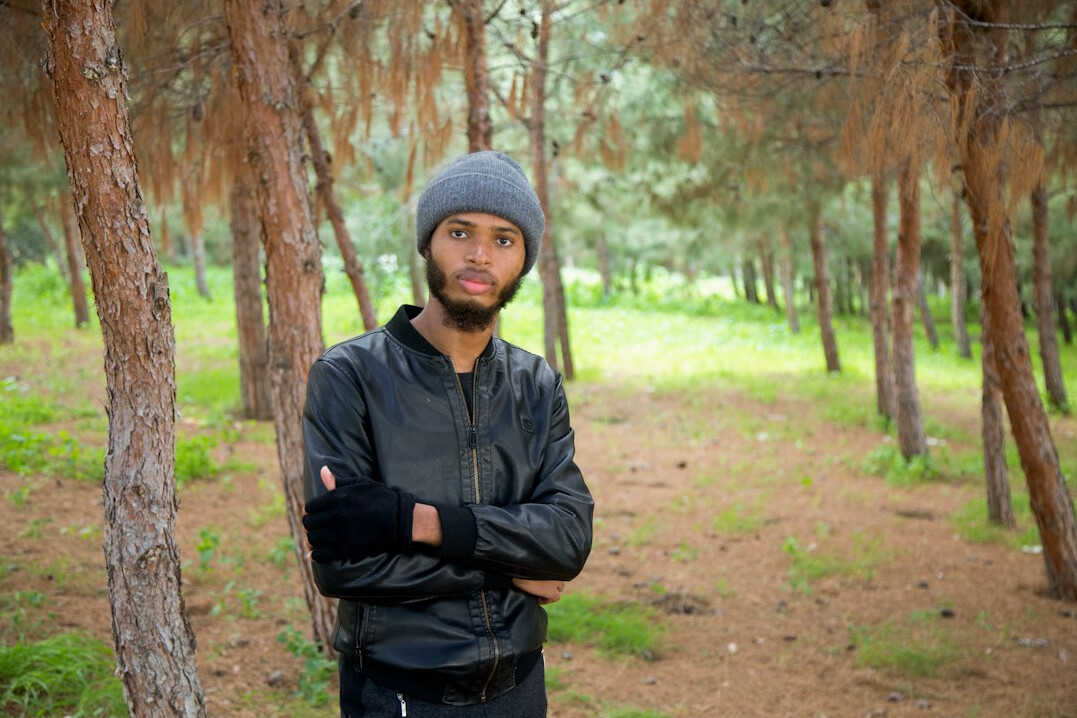 Portrait of a bearded man outdoors